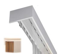 Caja opaca para rieles de cortina, cubierta ajustable para barra de cortina de techo o pared, se adapta a 100-300 cm, elegante cortina para decoración del hogar