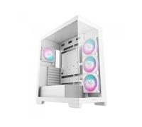 Caja ordenador gaming deepcool cg580 4f atx rgb cristal templado blanca