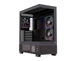 Caja ordenador gaming einarex s501d atx rgb cristal templado negra (EXCS-PR-51DR-B)
