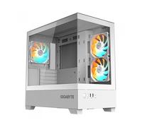 GIGABYTE Caja PC C201 Panoramic Ice – m-ATX Torre media, 3 ventiladores, USB 3.0, RGB Fusion