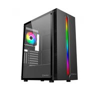 Caja ordenador gaming unyka lumina 205 atx argb cristal templado negro