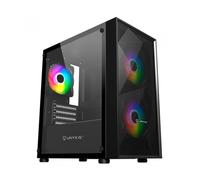 Caja ordenador gaming unyka mir b200 matx argb cristal templado negro