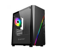 Caja ordenador gaming unykach mini glayze argb stripe - black micro atx
