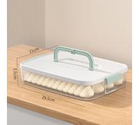 Caja organizada de almacenamiento de albóndigas para la gestión de alimentos frescos con función apilable y fácil mantenimiento (verde1)
