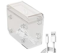 Caja Organizador de Cable, Estuche Organizador de Cable de Viaje, Caja de Cable de Carga con Tapa, Organizador de Cables electrónicos, Caja de gestión de Cables de Oficina para, Se référer au