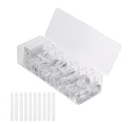 Caja Organizador De Cables Y Cargadores, Organizador Cables Caja Plástico Transparente, Separadores Extraíbles, Organizador De Cables con Tapa, Caja De Gestión De Cables, con 10 Bridas De Cables