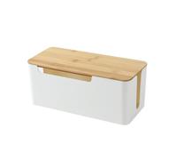Caja Organizador del enrutador Gran Capacidad Box de Almacenamiento de enrutador WiFi de plástico Transpirable con gestión de Cables para la Oficina en casa 1 Paquete (1 Nivel)