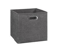 JJA Caja organizadora para estantería, gris oscuro, 31x31 cm