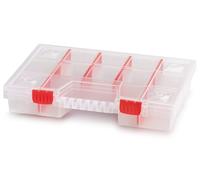 Caja organizadora con 20 compartimentos, mango ergonómico, cierre de