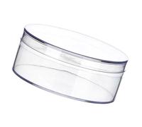 Caja organizadora de acrílico transparente con tapa y forma de corazón, para pastillas de caramelos, uñas, cuentas, contenedor con tapa