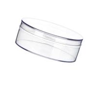 Caja organizadora de acrílico transparente redonda/corazón con tapa, contenedor de acrílico para pastillas de caramelos, uñas, cuentas, contenedor con tapa