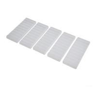 Caja organizadora de almacenamiento de batería de plástico para 10 pilas AA o AAA, material de polipropileno, compacto y diseño, paquete de 5 - Blanco (5 ranuras AA-10)