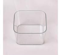 Caja organizadora de almacenamiento transparente, contenedor cuadrado de plástico, organizador de joyas, cable de datos, cajón de escritorio, tamaño pequeño