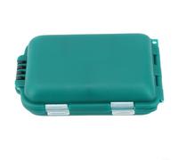 Caja organizadora de anzuelos de pesca con 10 compartimentos para almacenar cebos, ganchos, giratorios, cuentas, líderes y pequeños accesorios de pesca (verde)