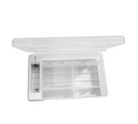 Caja organizadora de baterías con probador integrado, estuche de almacenamiento compacto de ABS para organización de cajones de celdas 2A 3A, clasificación de baterías para el hogar y organizador de