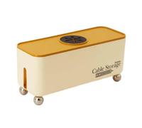 Caja Organizadora de Cables Caja de gestión cables Organizador extensión for Powers Stripe Protector Corrector Cubierta ocultante(Orange Lid)