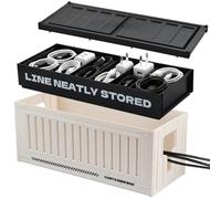 Caja Organizadora de Cables con Tapa, Esconder Cables, Cajas de Almacenamiento Adecuadas para el Hogar y la Oficina