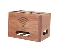 Caja organizadora de cables de madera Cable Management Box For Wires And Power Strips In Dark And Light Wood(Light Wood Color)