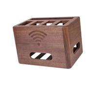 Caja organizadora de cables de madera Cable Management Box For Wires And Power Strips In Dark And Light Wood(Dark Wood Color)