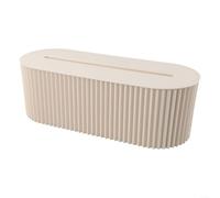 Caja organizadora de cables eficiente de espacio para tu regleta de alimentación, perfecta para cualquier habitación (blanco)