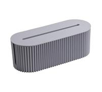Caja organizadora de cables eléctricos para tomas de corriente de computadora, teléfono, azul