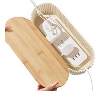 Caja organizadora de cables, soporte seguro para gestión de cables, corrector y ocultador de cables de extensión, diseño que ahorra espacio para sala de estudio, sala de estar y dormitorio, 33 x 13 x