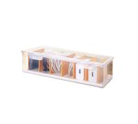 Caja Organizadora de Cables Transparente con Tapa, Organizador de Almacenamiento de Cables de Cargador, Organizadores de Escritorio de Oficina,