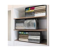 Caja organizadora de colchas Y17A 6PCS Armario portátil plegable Cajas apilables Mantas de ropa no tejidas para guardar Caja gris