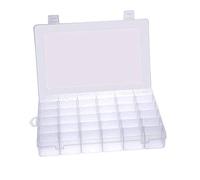 Caja organizadora de cuentas de joyería ajustable transparente con 36 compartimentos, caja organizadora de almacenamiento