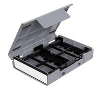 Caja organizadora de discos duros de ABS con soporte para discos de 4 x 2.5 pulgadas o 1 x 3.5 pulgadas, adecuada tanto para hombres como para mujeres