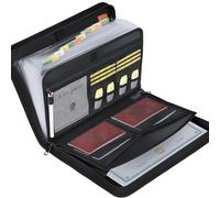 Caja organizadora de documentos con aislamiento térmico de 1,093.3 °C, organizador de archivos, carpeta de archivos expandible para 13 certificados de documentos