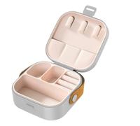 Caja organizadora de joyas, cajas pequeñas for joyería, Estuche transporte viaje for mujer, organizador pendientes portátil multifunción Para Joyas(Grey)