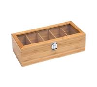 Caja organizadora de joyas con sistema multifuncional for bolsitas té, 5 compartimentos Para Guardar Bolsas De Té
