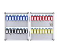 Caja organizadora de llaves montada en la pared con cerradura y etiqueta para una gestión segura de llaves en concesionarios de bienes raíces y automóviles