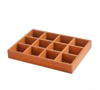 Caja organizadora de madera de 12 divisiones para mantener el orden entre suculentas, herramientas de belleza y chucherías (A)