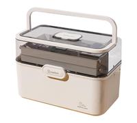 Caja organizadora de medicamentos, caja de medicina para el hogar, caja transparente para medicamentos | Estuche plegable de capas, contenedor plegable para viajes, con cerradura, uso para