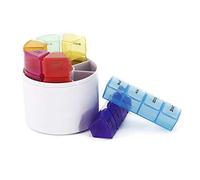 Caja organizadora de pastillas, caja semanal para tabletas medicinales, contenedor organizador de medicamentos portátil 4 veces al día para viajes, uso doméstico, oficina