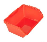 Caja organizadora de piezas de plástico para hardware, tornillos, componentes, caja de clasificación de herramientas de material PE con acabado suave, resistente al calor u (pequeño-rojo)