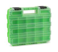 Caja organizadora de piezas pequeñas con divisor extraíble para almacenamiento de hardware con portátil para tuercas, tornillos, tornillos, herramienta impermeable para trabajar al aire libre