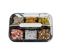 Caja organizadora de píldoras, 6 compartimentos, botella de pastillas de viaje para viajes, uso diario, hogares, hoteles