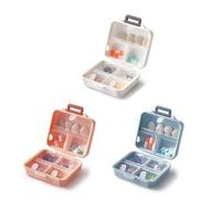 Caja organizadora de píldoras de 7 días, estuche semanal de viaje para suplementos vitamínicos de aceite de pescado, paquete de 3 pastilleros pequeños para el trabajo, viajes, hogar, gimnasio (tamaño