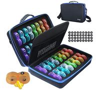 Caja organizadora de píldoras mensuales 2 veces al día, pastillero mensual AM PM con 32 fundas de bolsillo diarias, pastillero de viaje con estuche duro portátil, caja de medicamentos extra grande con