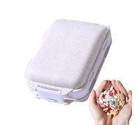 Caja organizadora de píldoras, pastillero de 8 compartimentos, pastillero de 3 capas, pastillero plegable para guardar pequeños pastilleros para bolsillo organizador de medicamentos