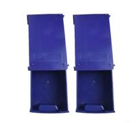 Caja organizadora de plástico apilable para tornillos de componentes, cajones transparentes con agarre para dedos, montaje en pared o mesa, 140 x 85 x 4 (2 unidades, azul)