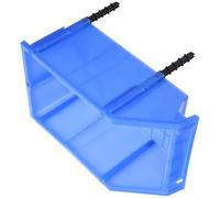 Caja Organizadora de Plástico Azul Compartimentos y Tapa Abierta | Diseño Modular para Pared, Cubeta Extraíble, Uso en Hogar y Estanterías de Almacén