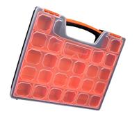 Caja organizadora de tornillos de doble cara con tapas, compartimentos para herramientas, compartimento divisor, contenedores de clasificación, caja de tornillos, organizador de piezas pequeñas con