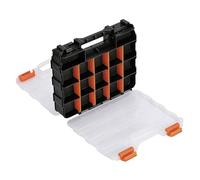 Caja organizadora de tornillos, doble cara con separadores extraíbles, caja de herramientas de almacenamiento de piezas pequeñas, para pernos, clavos, cuentas, joyas, aparejos de pesca, componentes