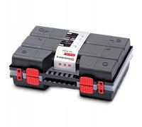 Caja organizadora doble con separadores de plástico, 39 x 29 x 13 cm
