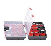 Caja organizadora doble con separadores de plástico, 39 x 29 x 13 cm
