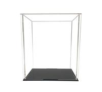 Caja organizadora expositora acrílica Transparente Claro de acrílico la Vitrina con tamaños múltiples Bajos Negros for los coleccionables(35x35x40CM)